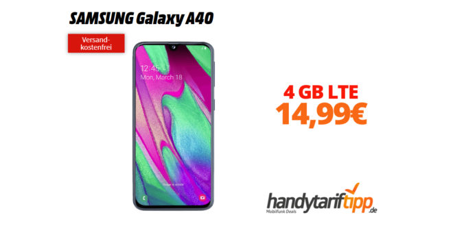 SAMSUNG Galaxy A40 mit 4 GB LTE nur 14,99€