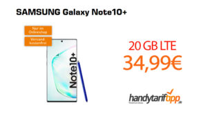 Galaxy Note10Plus mit 20GB LTE nur 34,99€