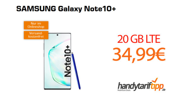Galaxy Note10Plus mit 20GB LTE nur 34,99€