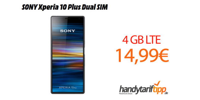 SONY Xperia 10 Plus mit 4 GB LTE nur 14,99€