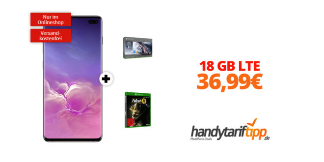 Galaxy S10Plus & Xbox mit 18 GB LTE nur 36,99€