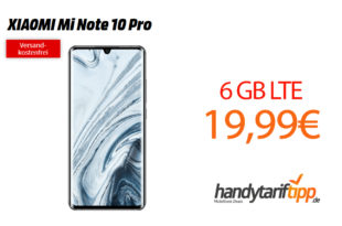XIAOMI Mi Note 10 Pro mit 6 GB LTE nur 19,99€