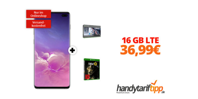 Galaxy S10Plus & Xbox mit 16 GB LTE nur 36,99€
