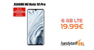 XIAOMI Mi Note 10 Pro mit 6 GB LTE nur 19,99€