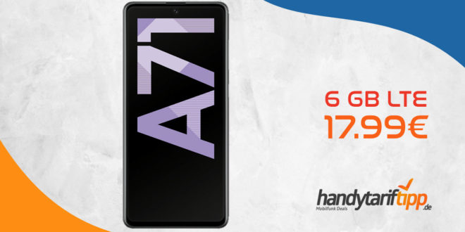 SAMSUNG Galaxy A71 mit 6 GB LTE nur 17,99€