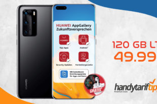 Huawei P40 Pro & Smartwatch GT2e & Huawei Freebuds 3 mit 120 GB LTE nur 49,99€