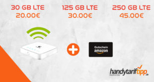 [Mobiler HotSpot im Telekom Netz] 30 GB LTE nur 20€ | 125 GB LTE nur 30€ | 250 GB LTE nur 45€