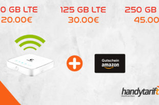 [Mobiler HotSpot im Telekom Netz] 30 GB LTE nur 20€ | 125 GB LTE nur 30€ | 250 GB LTE nur 45€