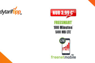 100 Minuten & 500 MB LTE im Telekom Netz nur 3,99€