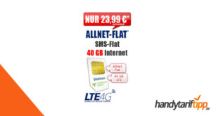 Allnet-Flat & 40 GB LTE rech. 23,99€