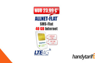 Allnet-Flat & 40 GB LTE rech. 23,99€