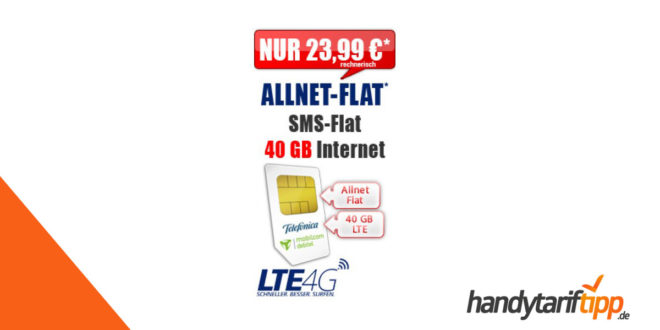 Allnet-Flat & 40 GB LTE rech. 23,99€