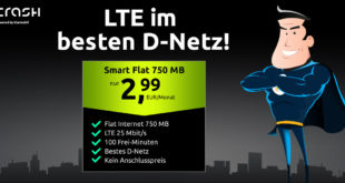 100 Minuten & 750 MB LTE im Telekom Netz nur 2,99€
