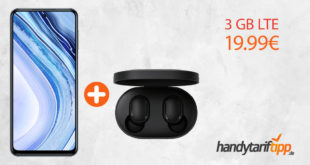 XIAOMI Redmi Note 9 Pro & Xiaomi Mi Earbuds Basic mit 3 GB LTE nur 19,99€