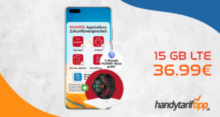 HUAWEI P40 Pro & Huawei Watch GT2e & Körperfettwaage AH100 & 6 Monate Huawei Music mit 15 GB LTE nur 36,99€