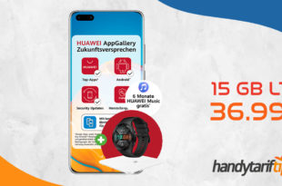 HUAWEI P40 Pro & Huawei Watch GT2e & Körperfettwaage AH100 & 6 Monate Huawei Music mit 15 GB LTE nur 36,99€