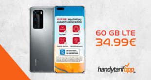 Huawei P40 Pro mit 60 GB LTE nur 34,99€