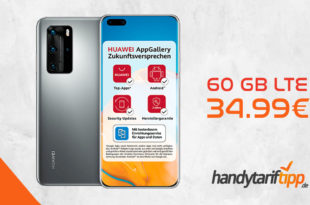 Huawei P40 Pro mit 60 GB LTE nur 34,99€