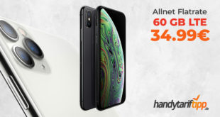 Apple iPhone XS mit 60 GB LTE nur 34,99€