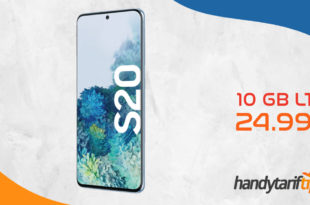SAMSUNG Galaxy S20 mit 10 GB LTE im Vodafone Netz nur 24,99€