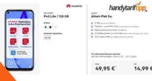 HUAWEI P40 Lite 128 GB mit 5 GB LTE nur 14,99€