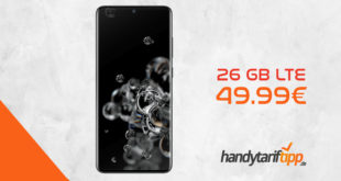 SAMSUNG Galaxy S20 Ultra 5G mit 26 GB LTE nur 49,99€
