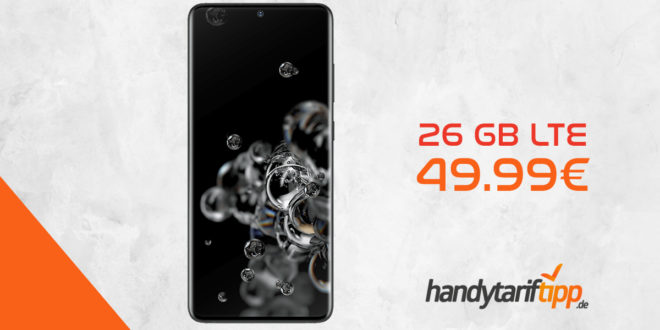 SAMSUNG Galaxy S20 Ultra 5G mit 26 GB LTE nur 49,99€