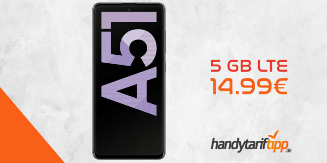 SAMSUNG Galaxy A51 mit 5 GB LTE nur 14,99€