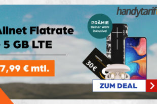 5 GB LTE & Allnet Flat & Zugabe - z.B. 30€ Amazon Gutschein - im Vodafone Netz nur 7,99€ monatlich
