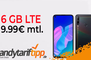 Huawei P40 lite E mit 6 GB LTE nur 9,99€ mtl.