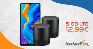 Huawei P30 Lite & 2x Huawei Mini Speaker mit 5 GB LTE nur 12,99€