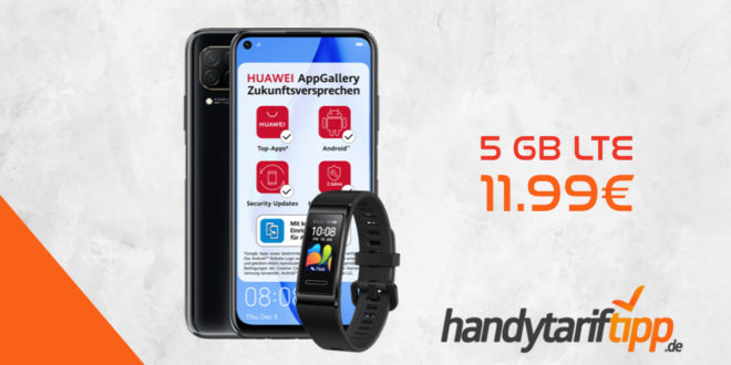 Huawei P40 Lite 128 GB & Huawei Band 4 Pro mit 5 GB LTE nur 11,99€