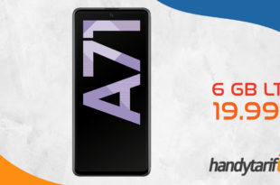 SAMSUNG Galaxy A71 mit 6 GB LTE nur 19,99€