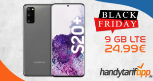 Black Friday MEGA DEAL! Samsung Galaxy S20+ (S20Plus) mit 9 GB LTE nur 24,99€