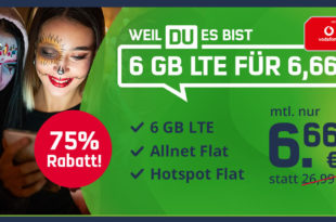 6 GB LTE Allnet Flat im Vodafone-Netz für nur 6,66€