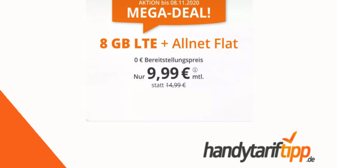 8 GB LTE für 9,99€ - auch ohne Vertragslaufzeit