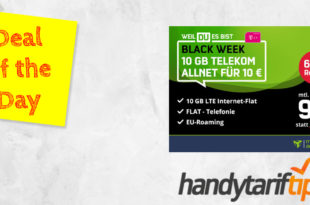 Black Week Knaller! Telekom 10 GB LTE Allnet Flat für 9,99€