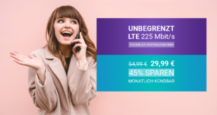 NO LIMIT Deal: Unlimited LTE & Allnet Flat & monatlich kündbar nur 29,99€ - nur 2 Tage!