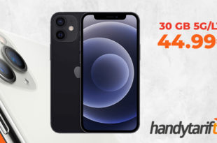 Apple iPhone 12 Mini nur 4.95€ einmalige Zuzahlung mit dem Tarif Vodafone Smart XL für 44.99€ monatlich - 30 GB LTE Internet-Flat mit bis zu 500 Mbit/s