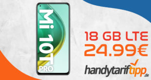 Xiaomi Mi 10T Pro mit 18 GB LTE für 24,99€ monatlich