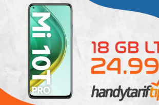 Xiaomi Mi 10T Pro mit 18 GB LTE für 24,99€ monatlich