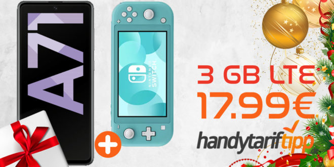 Samsung Galaxy A71 & Nintendo Switch Lite mit 3 GB LTE nur 17,99€ monatlich