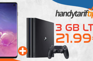 Samsung Galaxy S10 Enterprise Edition & Sony Playstation 4 Pro 1TB mit 3 GB LTE nur 21,99€