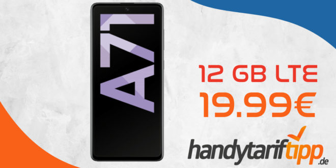 SAMSUNG GALAXY A71 mit 12 GB LTE nur 19,99€ monatlich