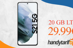 SAMSUNG GALAXY S21 5G mit 20 GB LTE nur 29,99€ monatlich
