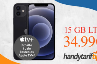 Apple iPhone 12 Mini 5G & 12 Monate Apple TV+ kostenlos & Vodafone Smart L+ (15 GB LTE bis 500 Mbits) für 34,99€ monatlich