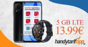 Huawei P40 Lite & Huawei Watch GT mit 5 GB LTE nur 13,99€ monatlich