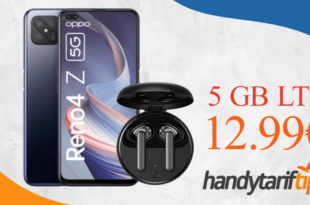 Reno 4Z 5G mit Oppo Enco W31 mit 5 GB LTE nur 12,99€ monatlich