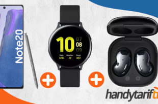 Samsung Galaxy Note20 & Samsung Galaxy Buds Live & Samsung Galaxy Watch Active2 mit unlimited LTE nur 39,99€ monatlich