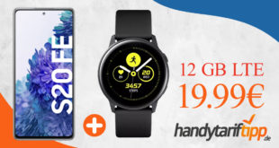 Samsung Galaxy S20 FE & Samsung Galaxy Watch Active mit 12 GB LTE nur 19,99€ monatlich